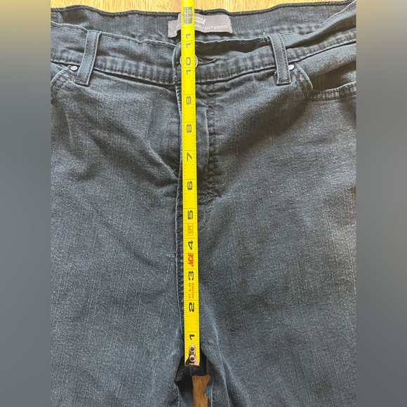 Levi’s 512 Perfectly Slimming Bootcut Denim Jeans Stretch Black Size 16 S/C - Picture 9 of 11